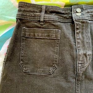 Madewell black jean skirt